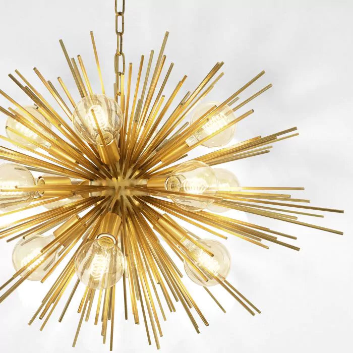 Chandelier Boivin matte brass finish-Eichholtz-EICHHOLTZ-110207UL-Chandeliers-2-France and Son