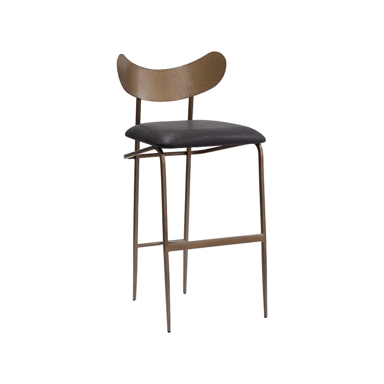 Gibbons Barstool-Sunpan-SUNPAN-110366-Bar StoolsCharcoal Black Leather-4-France and Son