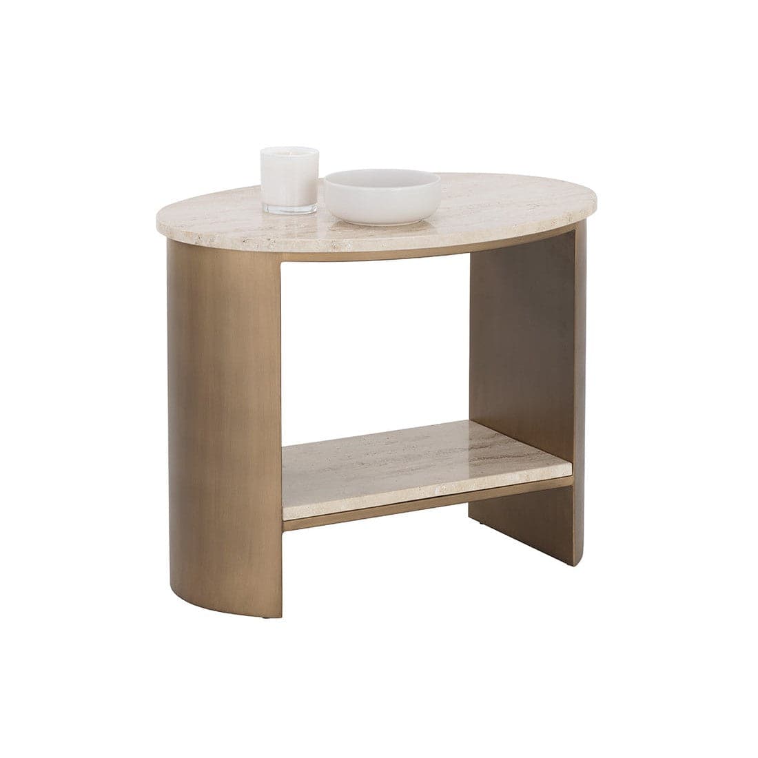 Roshni End Table - Oval-Sunpan-SUNPAN-110617-Side Tables-2-France and Son