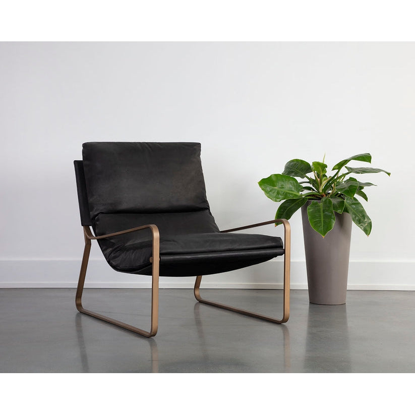 Zancor Lounge Chair-Sunpan-SUNPAN-109559-Lounge ChairsTan Leather-3-France and Son