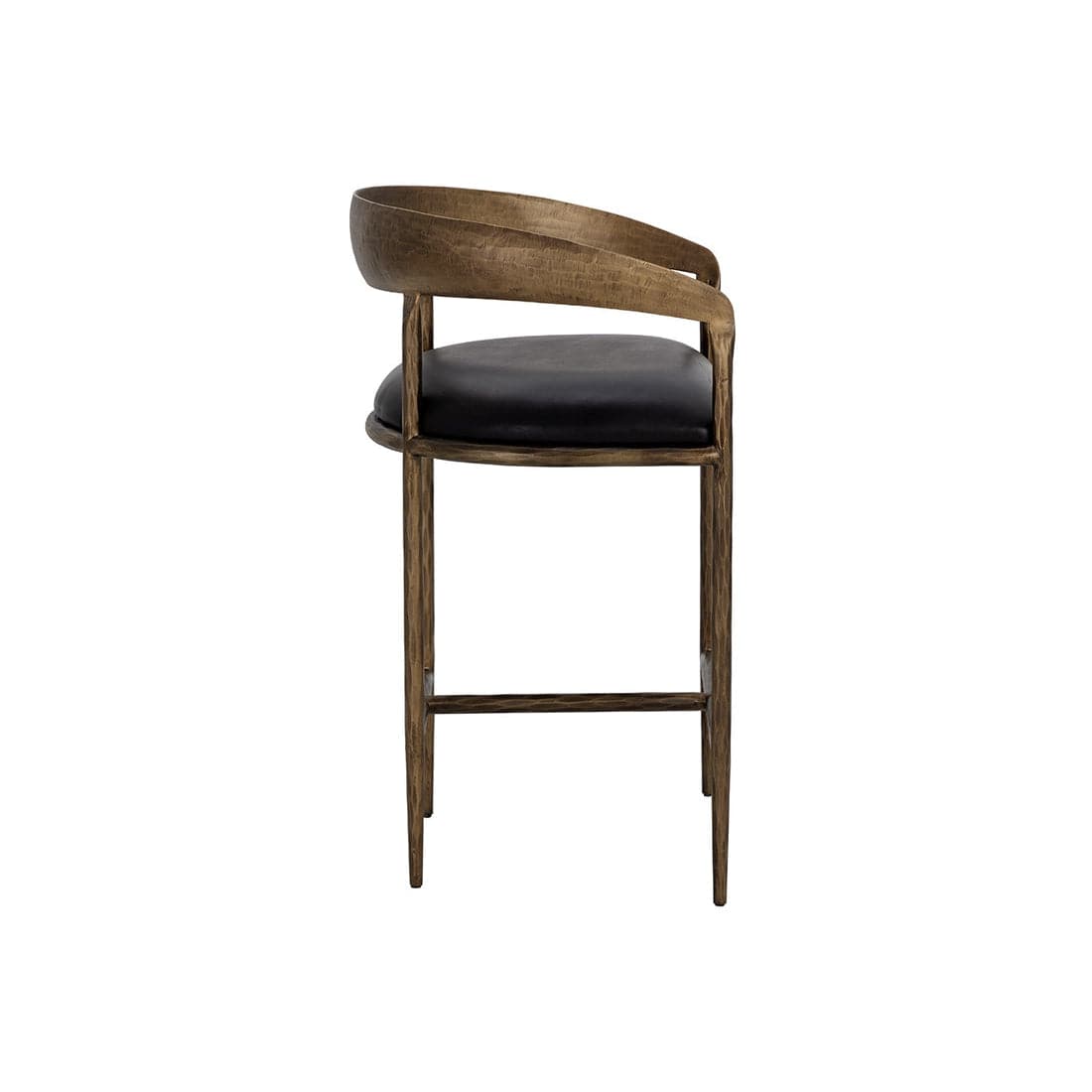 Zanatta Bar + Counter Stool-Sunpan-SUNPAN-111001-Stools & OttomansBar Stool-Charcoal Black Leather-3-France and Son