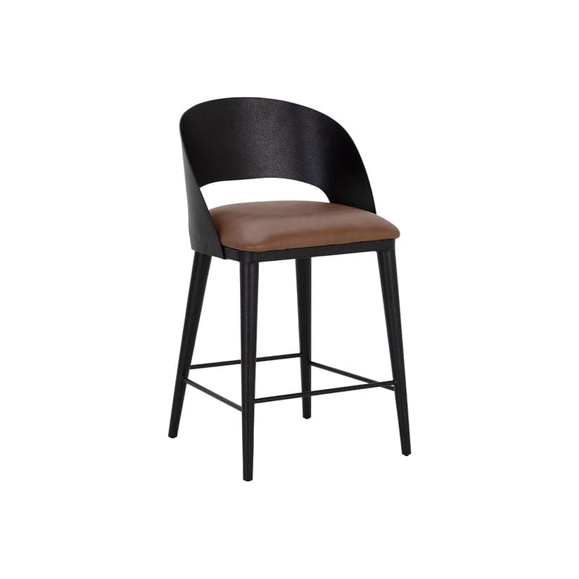 Dezirae Bar + Counter Stool-Sunpan-SUNPAN-111043-Stools & OttomansCounter Stool-Black/ Cognac Leather-11-France and Son