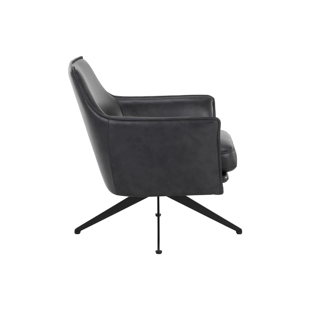 Crosby Swivel Lounge Chair-Sunpan-SUNPAN-111085-Lounge ChairsAlpine Black-4-France and Son