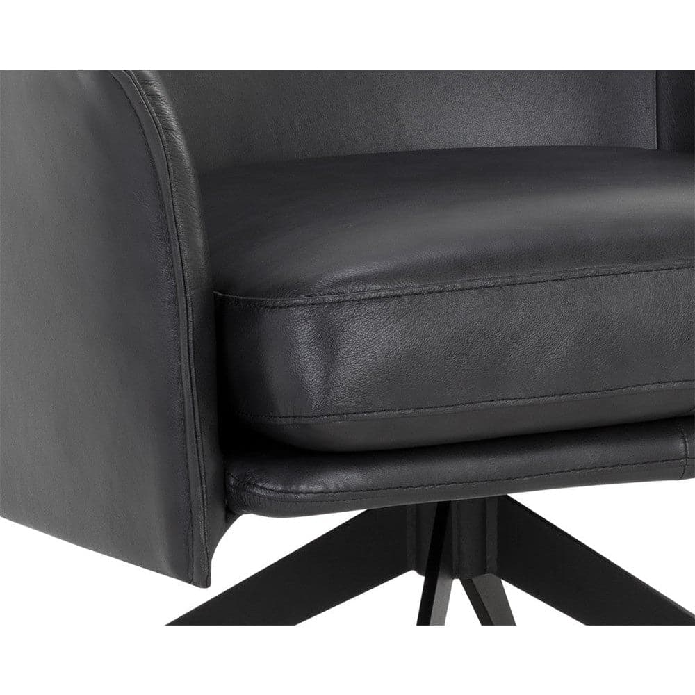 Crosby Swivel Lounge Chair-Sunpan-SUNPAN-111085-Lounge ChairsAlpine Black-6-France and Son