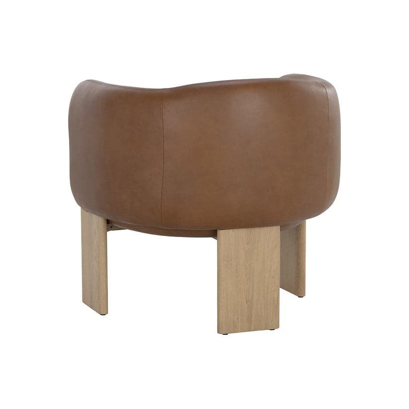 Trine Lounge Chair - Dark Brown / Rustic Oak-Sunpan-SUNPAN-111408-Lounge ChairsDark Brown-11-France and Son