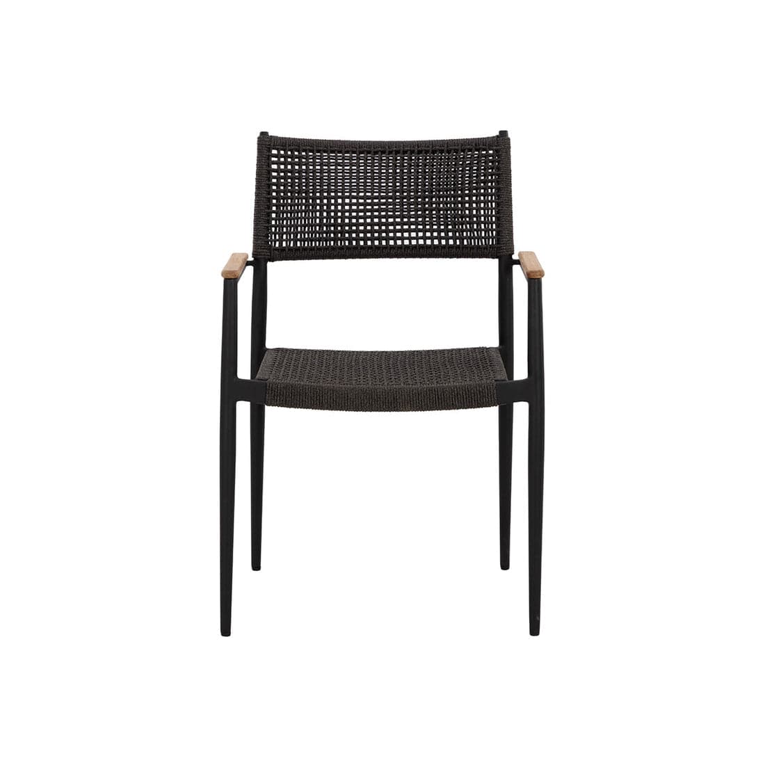 Nava Stackable Dining Armchair-Sunpan-SUNPAN-111091-Dining ChairsBlack/ Dark Grey-2-France and Son