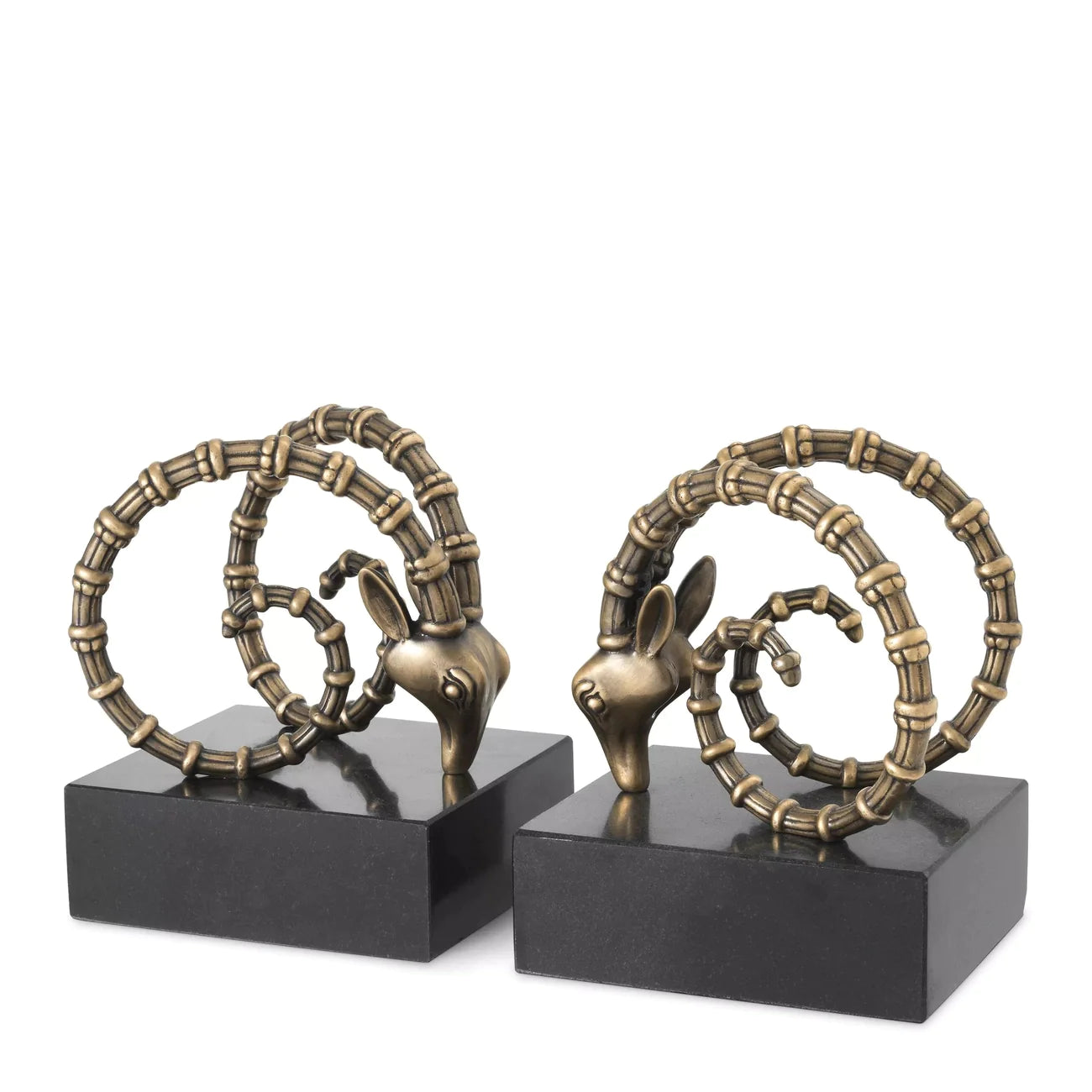 Bookend Ibex Set Of 2-Eichholtz-EICHHOLTZ-111098-BookendsBrass-2-France and Son