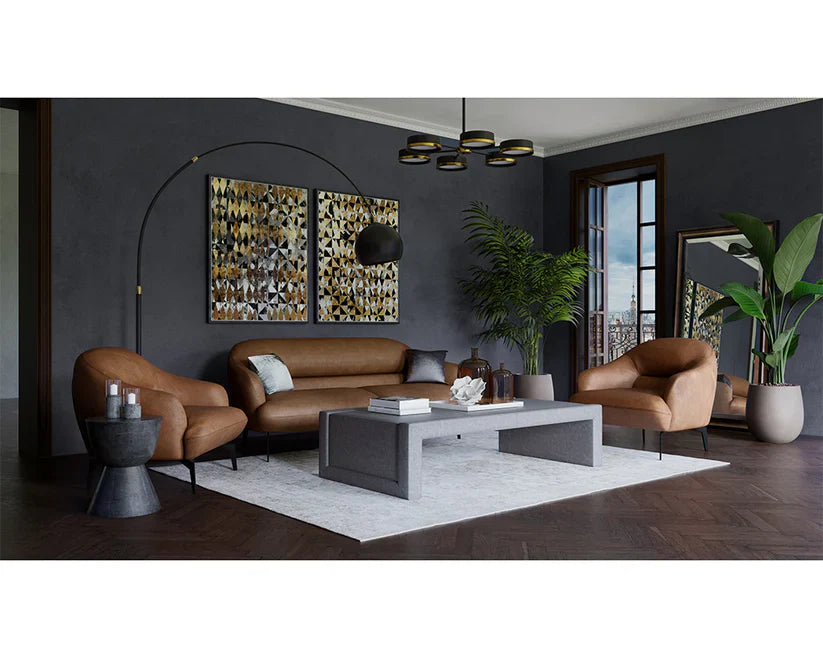 Armani Sofa - Cognac Leather