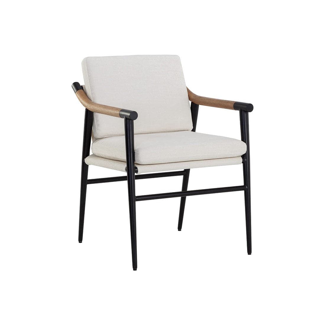 Meadow Dining Armchair-Sunpan-SUNPAN-111450-Dining ChairsHeather Ivory Tweed-6-France and Son