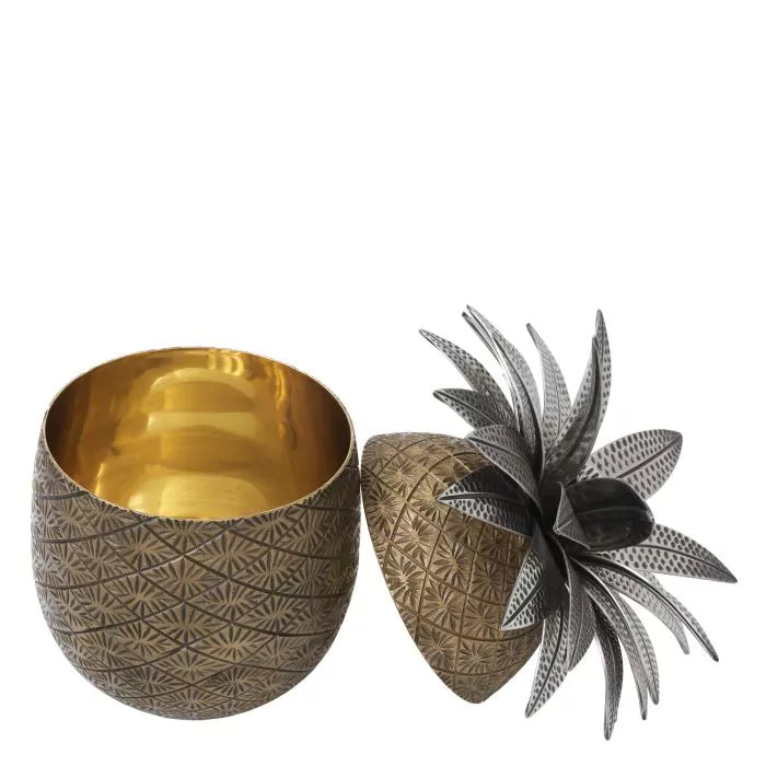 Box Pineapple ant brass finish ant silver plated-Eichholtz-EICHHOLTZ-111553-Decor-3-France and Son