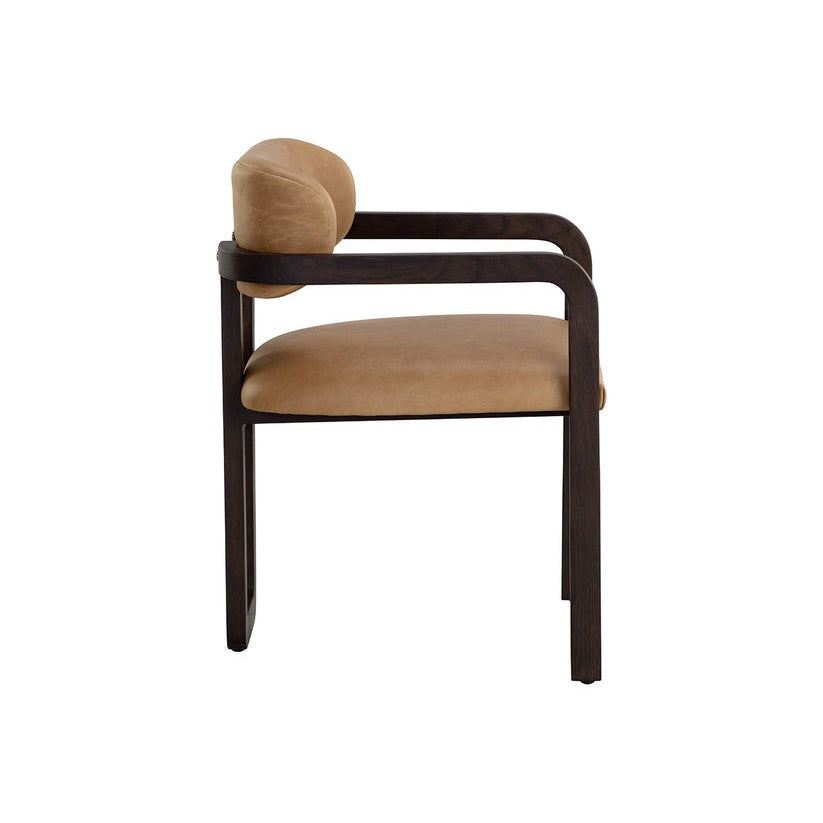 Madrone Dining Armchair - Brown / Rustic Oak-Sunpan-SUNPAN-111583-Dining ChairsBrown-3-France and Son