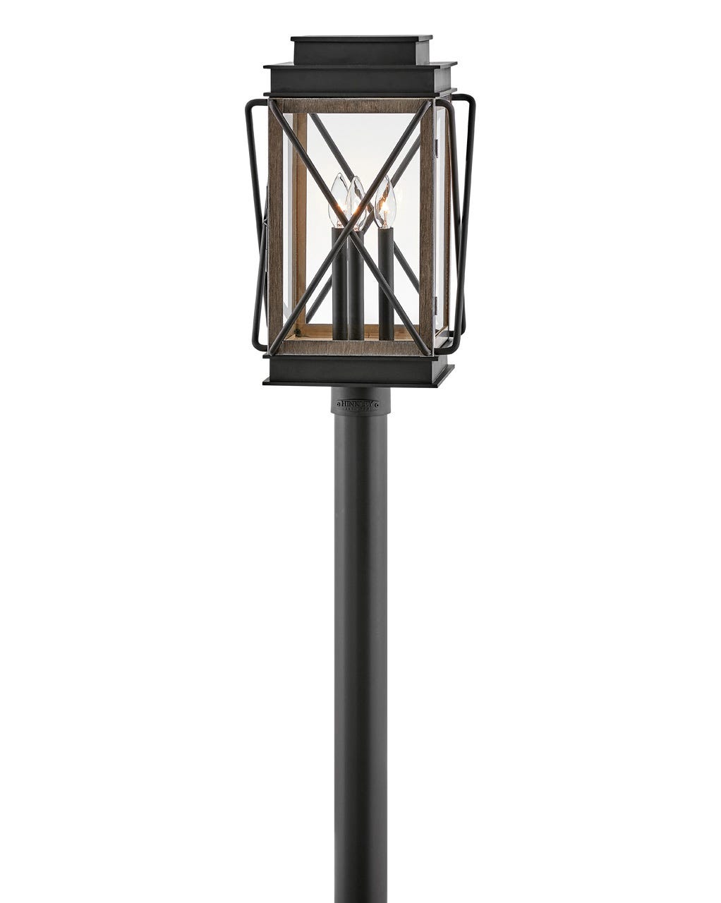 Outdoor Montecito Medium Post Top or Pier Mount Lantern-Hinkley Lighting-HINKLEY-11191BK-Outdoor Post LanternsBlack-2-France and Son