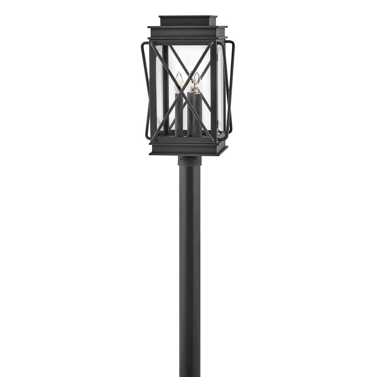 Outdoor Montecito Medium Post Top or Pier Mount Lantern-Hinkley Lighting-HINKLEY-11191MB-Outdoor Post LanternsMuseum Black-1-France and Son