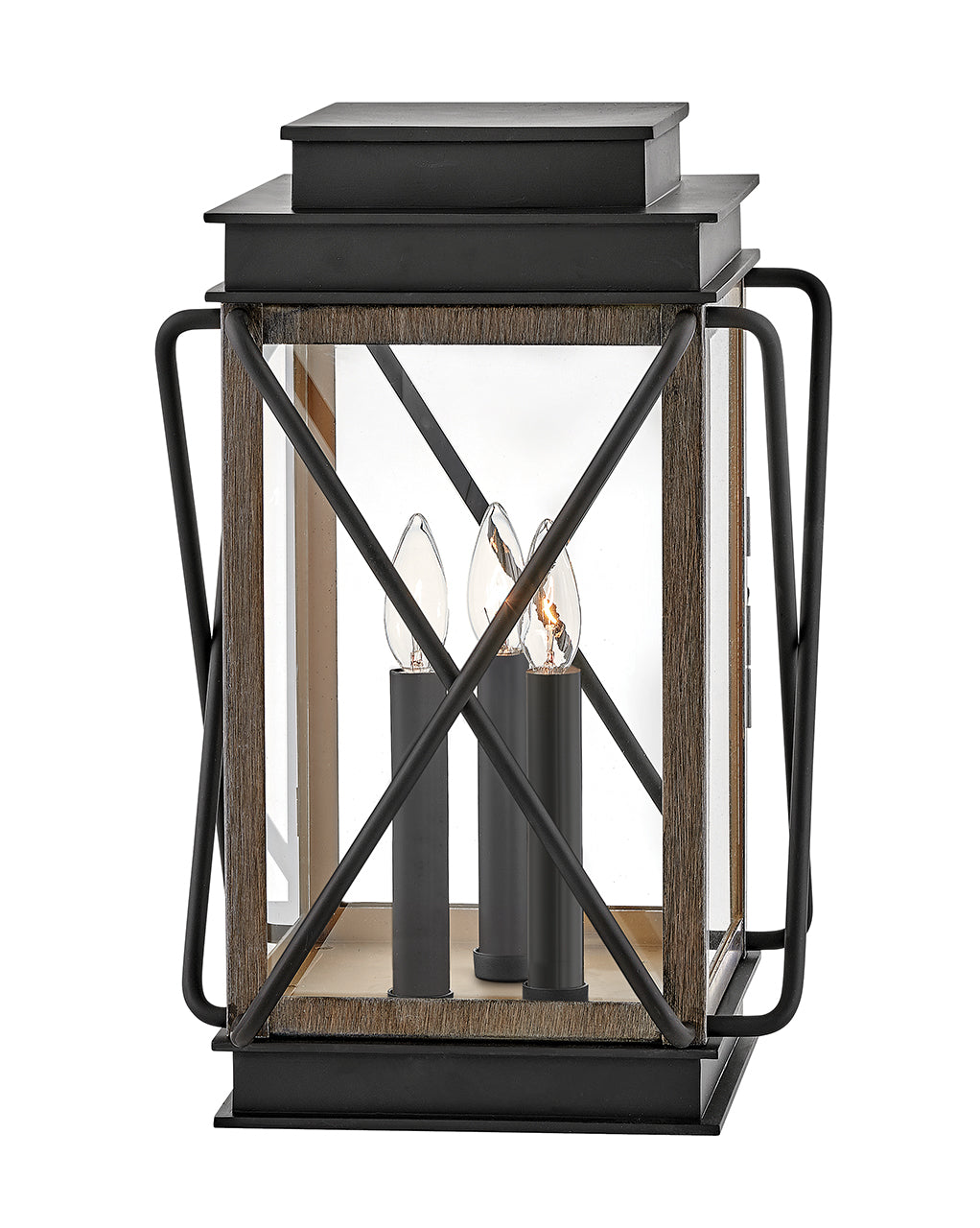 Outdoor Montecito - Medium Pier Mount Lantern 12V-Hinkley Lighting-HINKLEY-11197BK-Outdoor Post LanternsBlack Driftwood / Non LED-4-France and Son