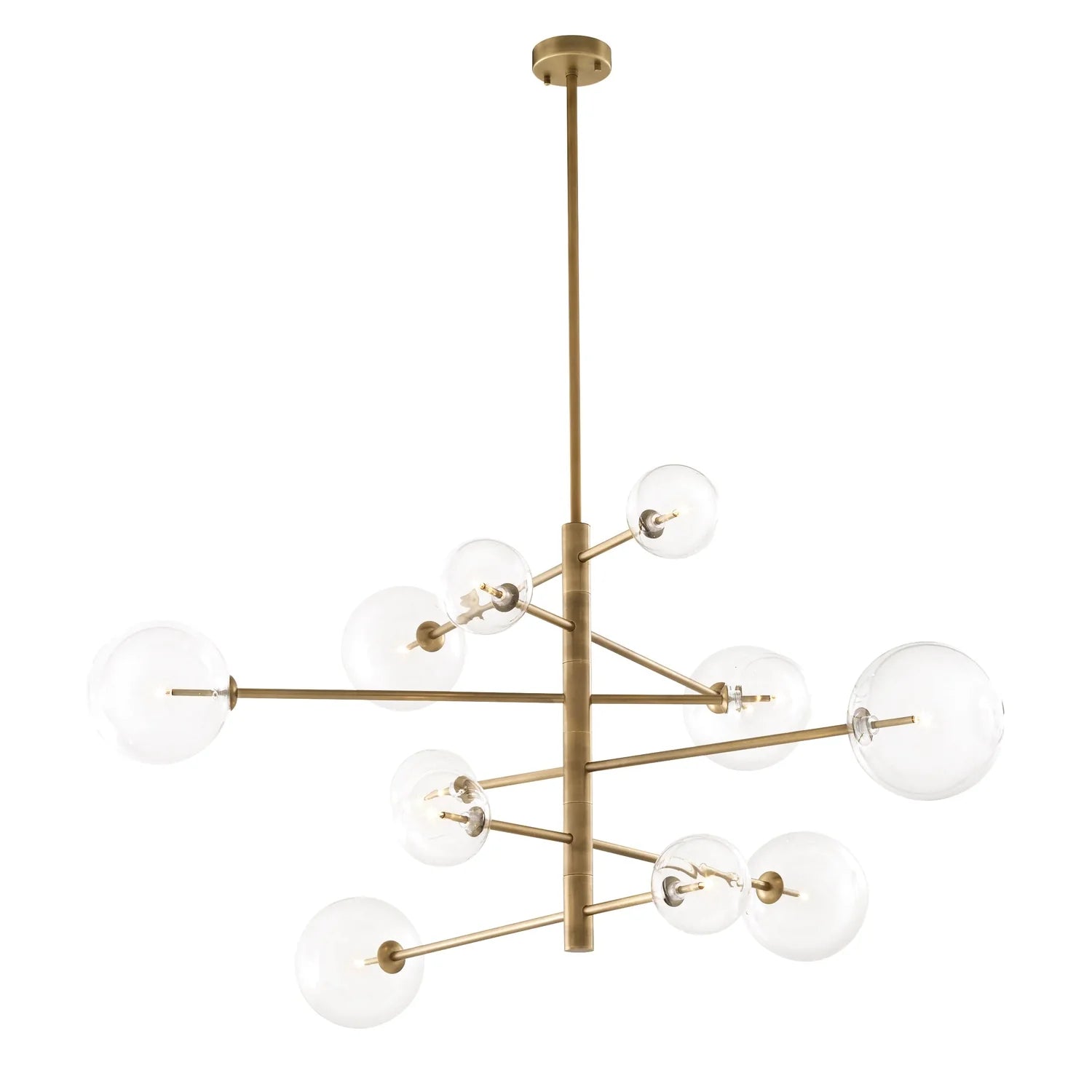 Chandelier Argento-Eichholtz-EICHHOLTZ-112076UL-ChandeliersAntique Brass Finish-2-France and Son