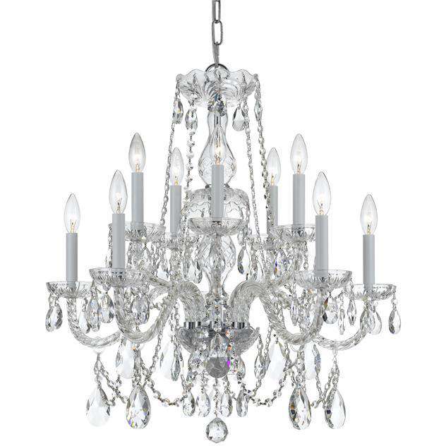 Traditional Crystal 10 Light Chandelier-Crystorama Lighting Company-CRYSTO-1130-CH-CL-MWP-ChandeliersChrome-Clear Crystal-2-France and Son