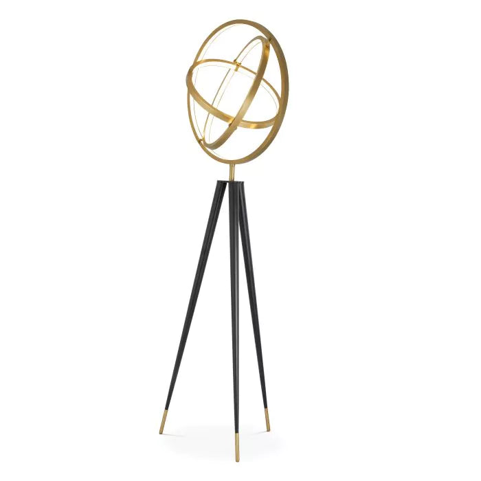 Floor Lamp Cassini antique brass finish-Eichholtz-EICHHOLTZ-113207UL-Floor Lamps-1-France and Son