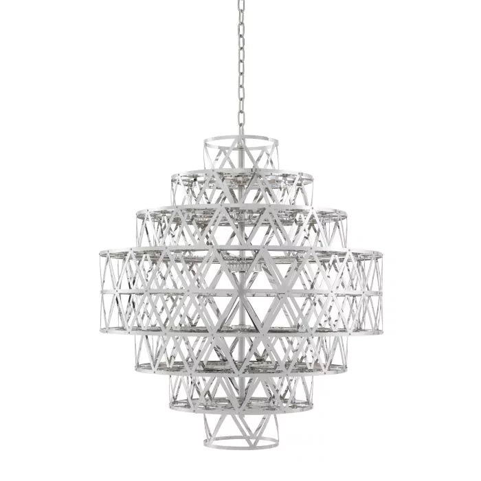 Chandelier Clinton-Eichholtz-EICHHOLTZ-113210UL-ChandeliersNickel finish-2-France and Son