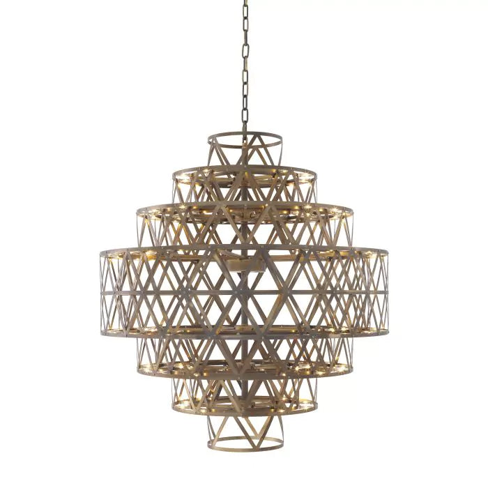 Chandelier Clinton-Eichholtz-EICHHOLTZ-113481UL-ChandeliersAntique brass finish-3-France and Son