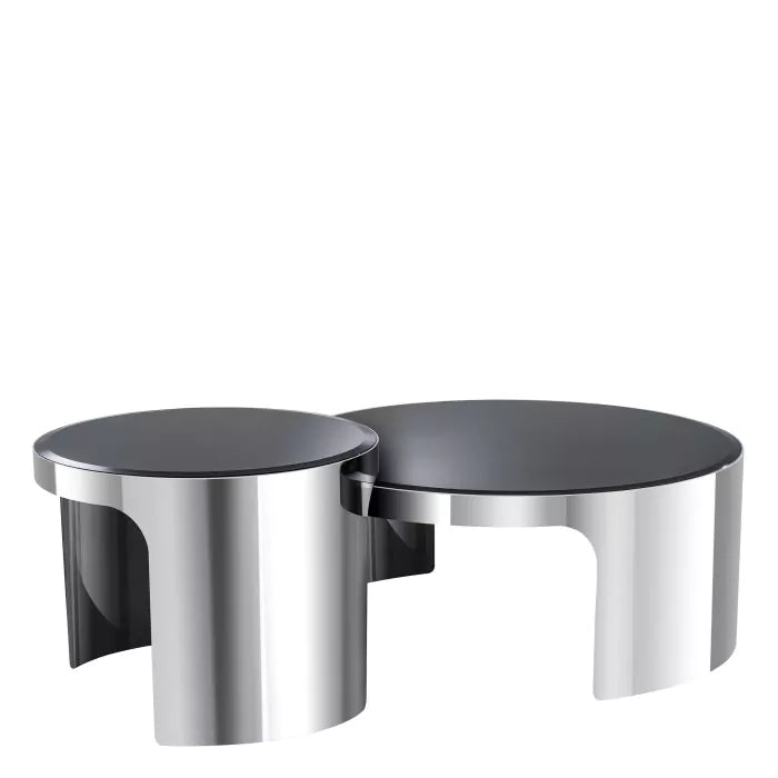 Coffee Table Piemonte Polished Ss Set Of 2-Eichholtz-EICHHOLTZ-113628-Coffee Tables-2-France and Son