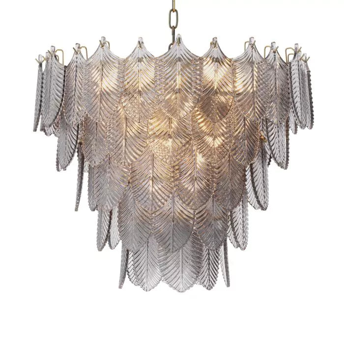 Chandelier Verbier S light brushed brass finish-Eichholtz-EICHHOLTZ-113899UL-Chandeliers-1-France and Son