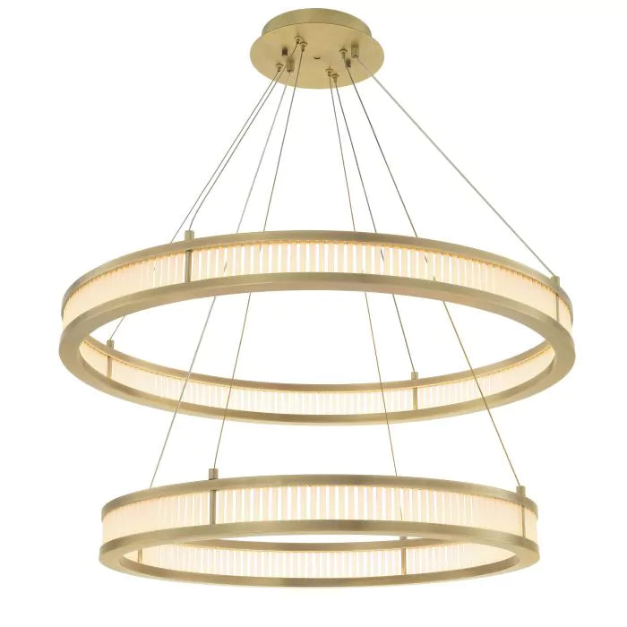 Chandelier Damien Double Antique Brass Finish-Eichholtz-EICHHOLTZ-113902UL-Pendants-1-France and Son