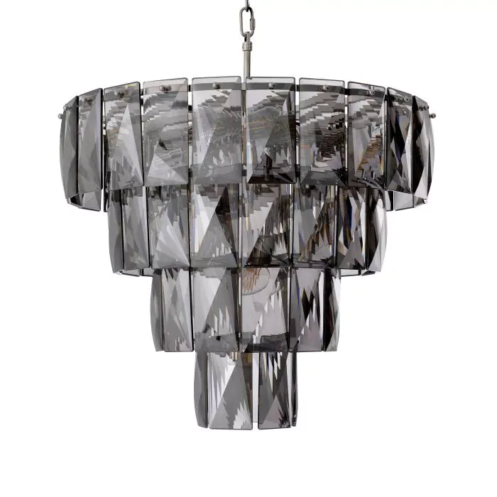 Chandelier Amazone Small-Eichholtz-EICHHOLTZ-113978UL-ChandeliersSmoke Crystal Glass-4-France and Son