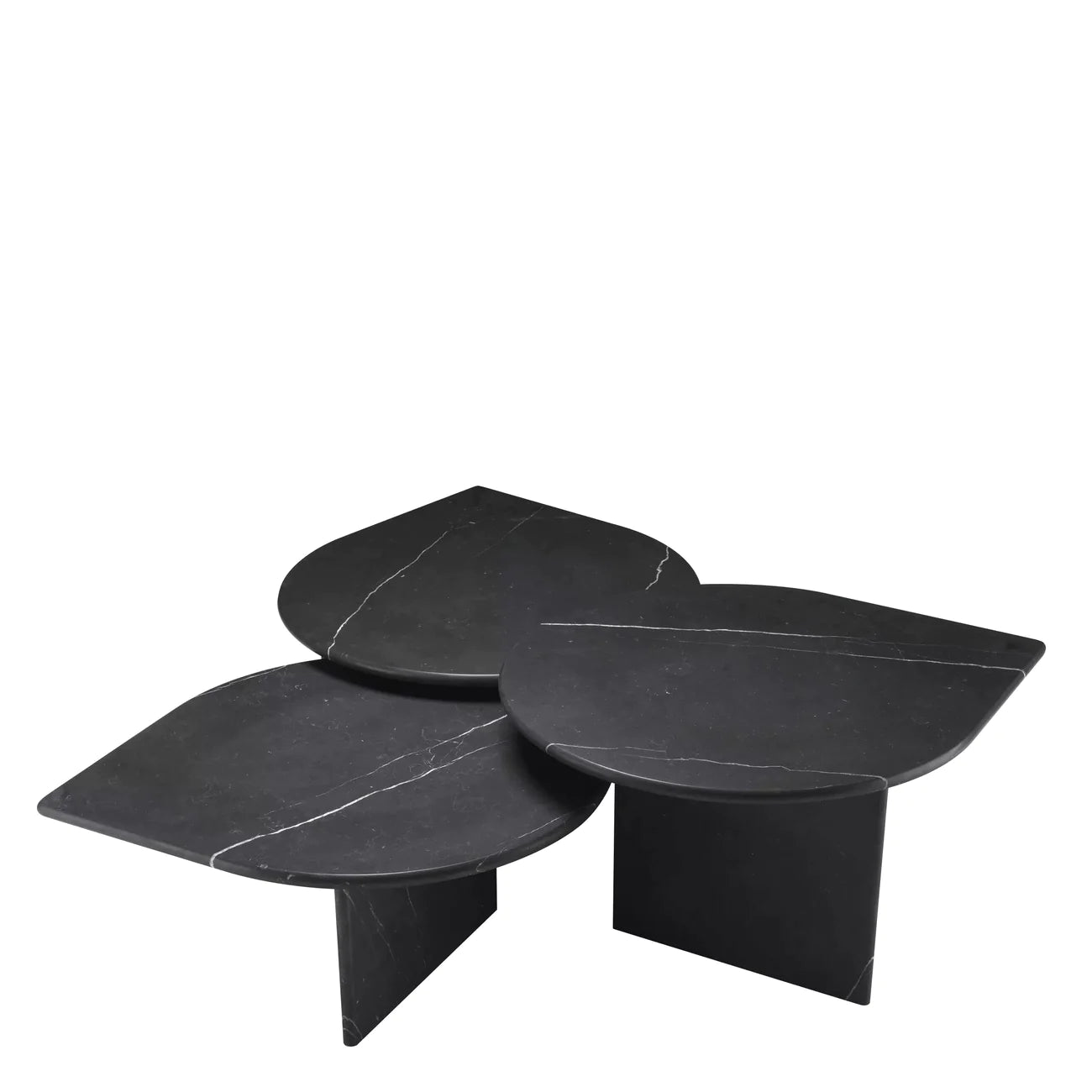 Coffee Table Naples Set Of 3-Eichholtz-EICHHOLTZ-114331-Coffee TablesBlack-3-France and Son