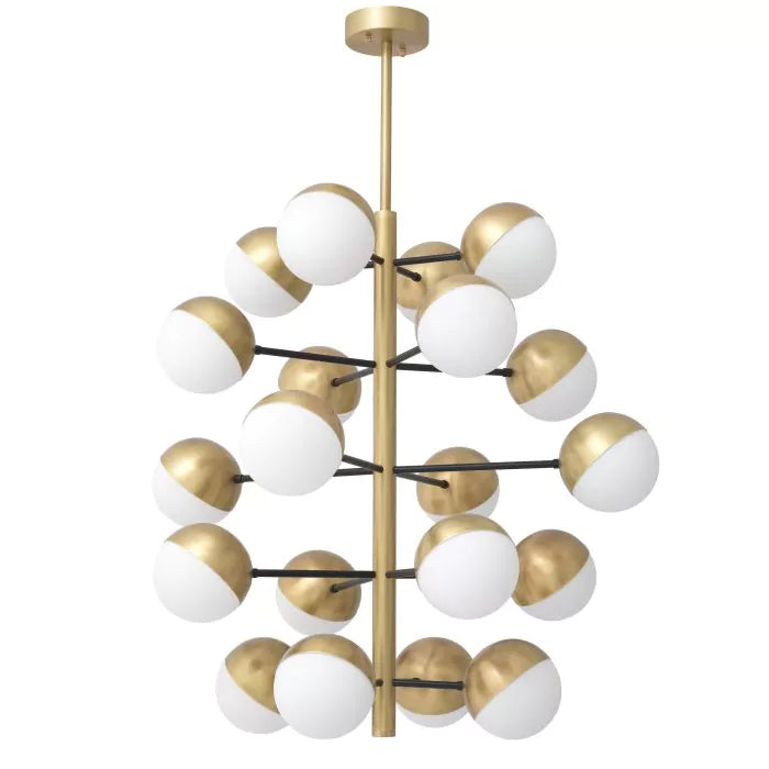 Chandelier Cona L antique brass finish-Eichholtz-EICHHOLTZ-114608UL-Chandeliers-2-France and Son