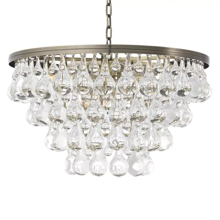 Chandelier Bolzano light brushed brass finish-Eichholtz-EICHHOLTZ-114672UL-Chandeliers-2-France and Son