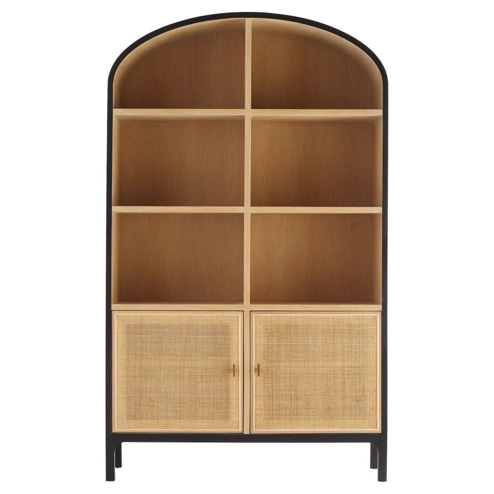 Lamu Cabinet - Oak - Black-Cyan Design-CYAN-11496-Bookcases & Cabinets-3-France and Son