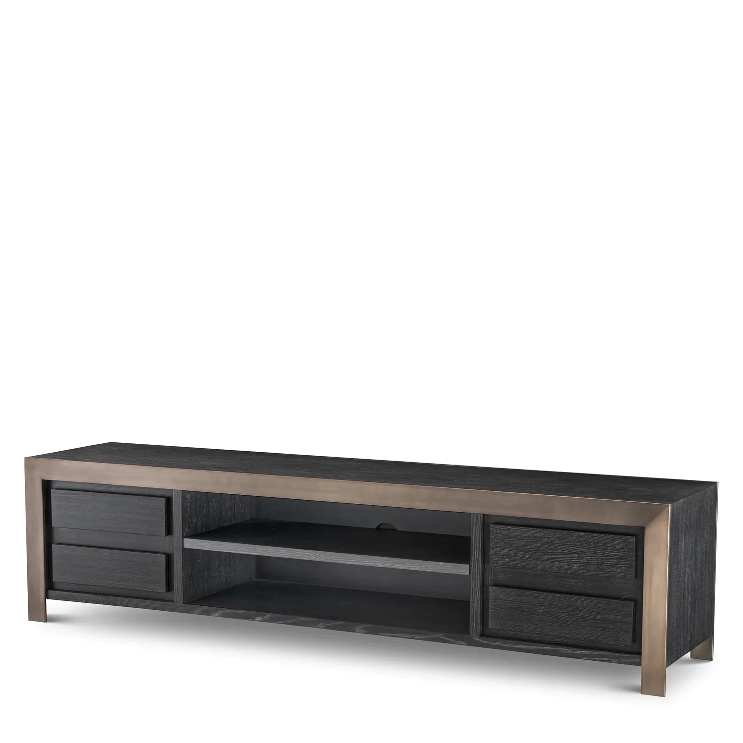 TV Cabinet Talbot-Eichholtz-EICHHOLTZ-115094-Bookcases & CabinetsCharcoal Grey Veneer-1-France and Son