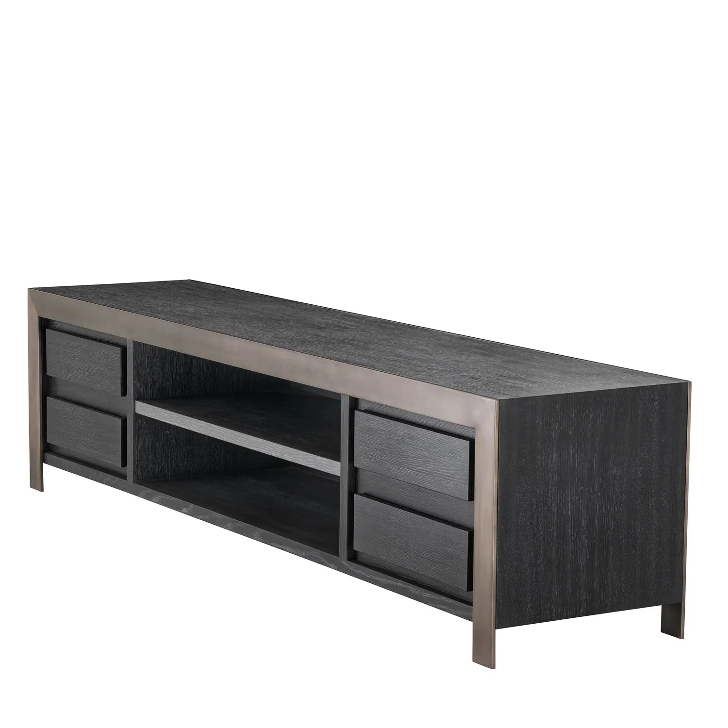 TV Cabinet Talbot-Eichholtz-EICHHOLTZ-115094-Bookcases & CabinetsCharcoal Grey Veneer-3-France and Son