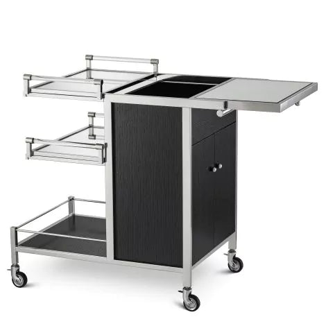 Trolley Eiffel polished stainless steel-Eichholtz-EICHHOLTZ-115166-Trays-1-France and Son