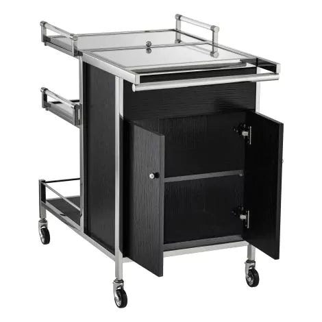 Trolley Eiffel polished stainless steel-Eichholtz-EICHHOLTZ-115166-Trays-2-France and Son