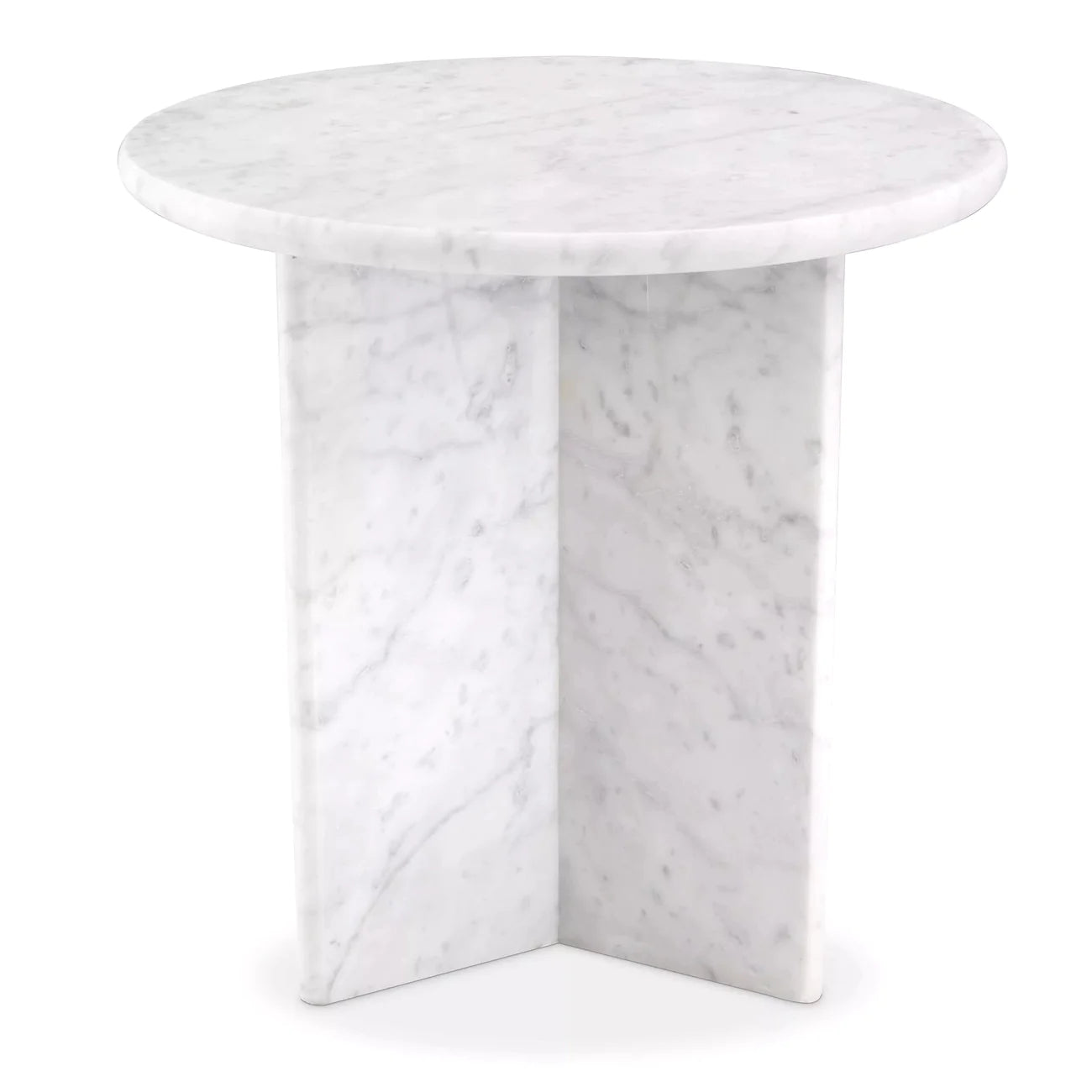 Side Table Pontini honed white marble-Eichholtz-EICHHOLTZ-115219-Side Tables-2-France and Son