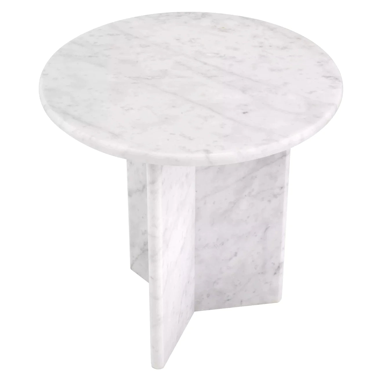 Side Table Pontini honed white marble-Eichholtz-EICHHOLTZ-115219-Side Tables-4-France and Son