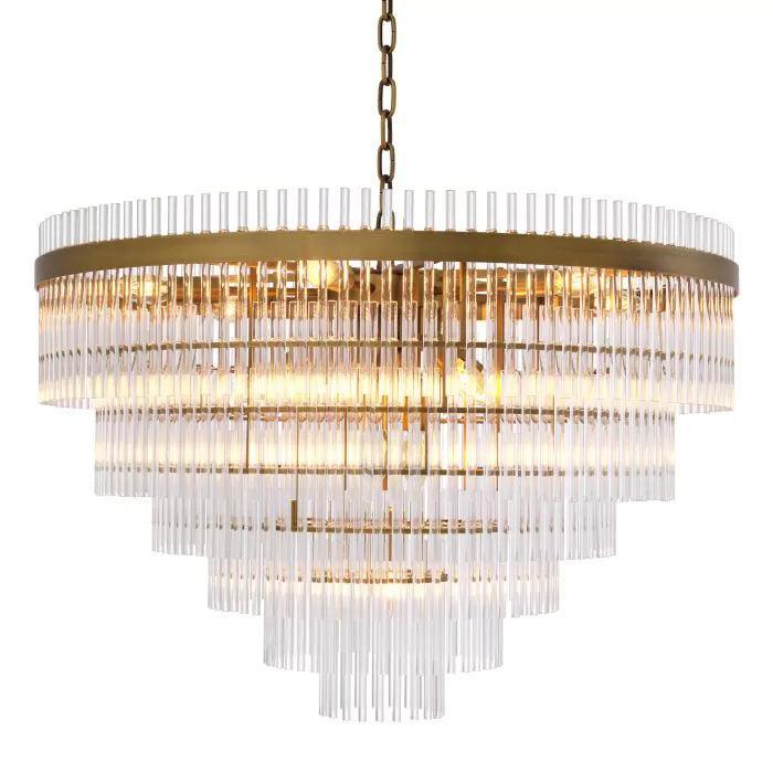 Chandelier East Single - Antique Brass Finish-Eichholtz-EICHHOLTZ-115366UL-Chandeliers-1-France and Son