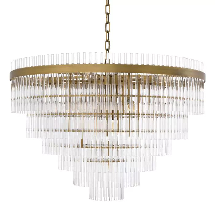 Chandelier East Single - Antique Brass Finish-Eichholtz-EICHHOLTZ-115366UL-Chandeliers-2-France and Son