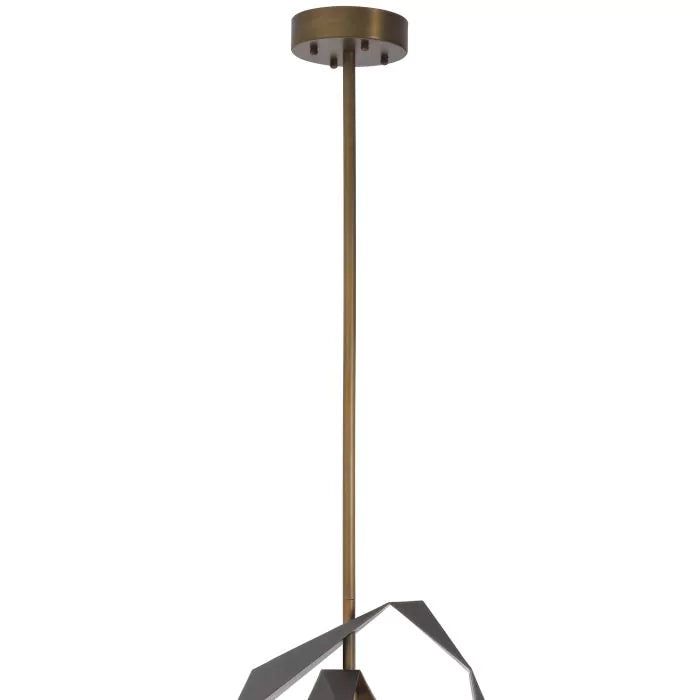 Chandelier Santos Double - Gunmetal Finish Incl Alabaster-Eichholtz-EICHHOLTZ-115372UL-Chandeliers-6-France and Son