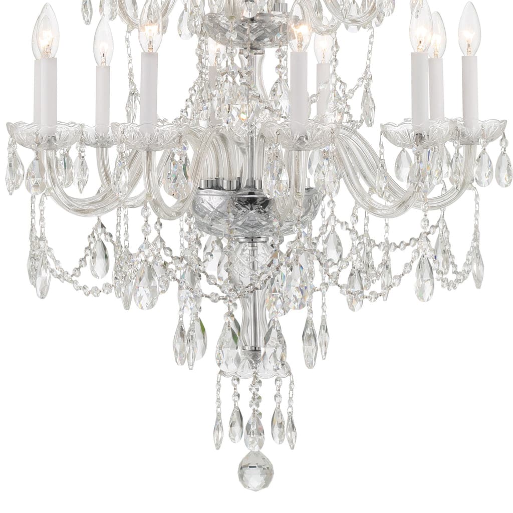 Traditional Crystal 15 Light Chandelier-Crystorama Lighting Company-CRYSTO-1155-CH-CL-MWP-ChandeliersPolished Chrome-3-France and Son