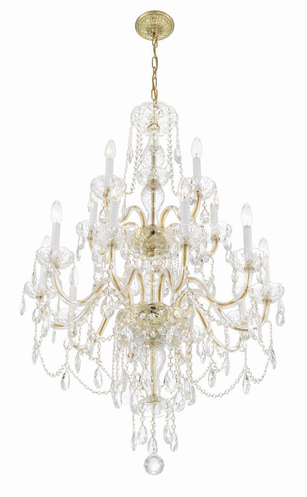 Traditional Crystal 15 Light Chandelier-Crystorama Lighting Company-CRYSTO-1155-CH-CL-MWP-ChandeliersPolished Chrome-6-France and Son