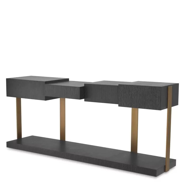 Console Table Nerone - Charcoal Grey Oak Veneer-Eichholtz-EICHHOLTZ-115578-Console Tables-1-France and Son