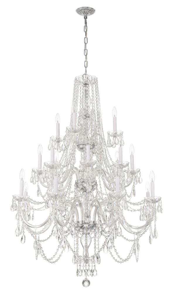 Traditional Crystal 20 Light Chandelier-Crystorama Lighting Company-CRYSTO-1157-CH-CL-MWP-ChandeliersPolished Chrome-2-France and Son