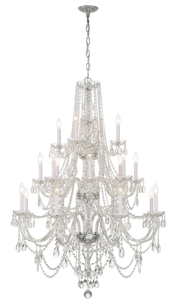 Traditional Crystal 20 Light Chandelier-Crystorama Lighting Company-CRYSTO-1157-CH-CL-MWP-ChandeliersPolished Chrome-3-France and Son