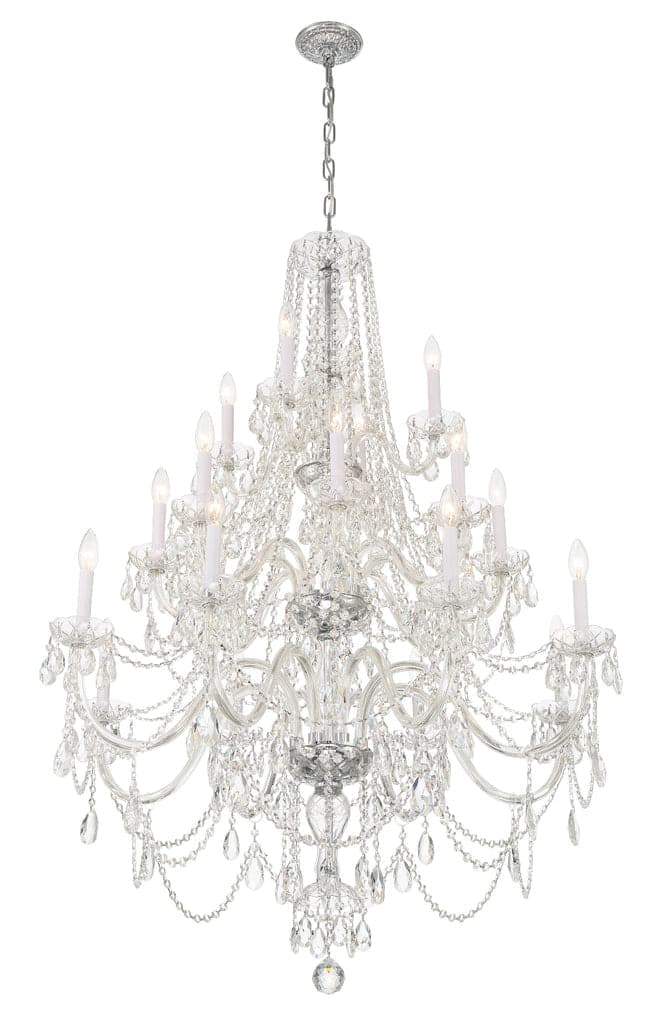 Traditional Crystal 20 Light Chandelier-Crystorama Lighting Company-CRYSTO-1157-CH-CL-MWP-ChandeliersPolished Chrome-4-France and Son