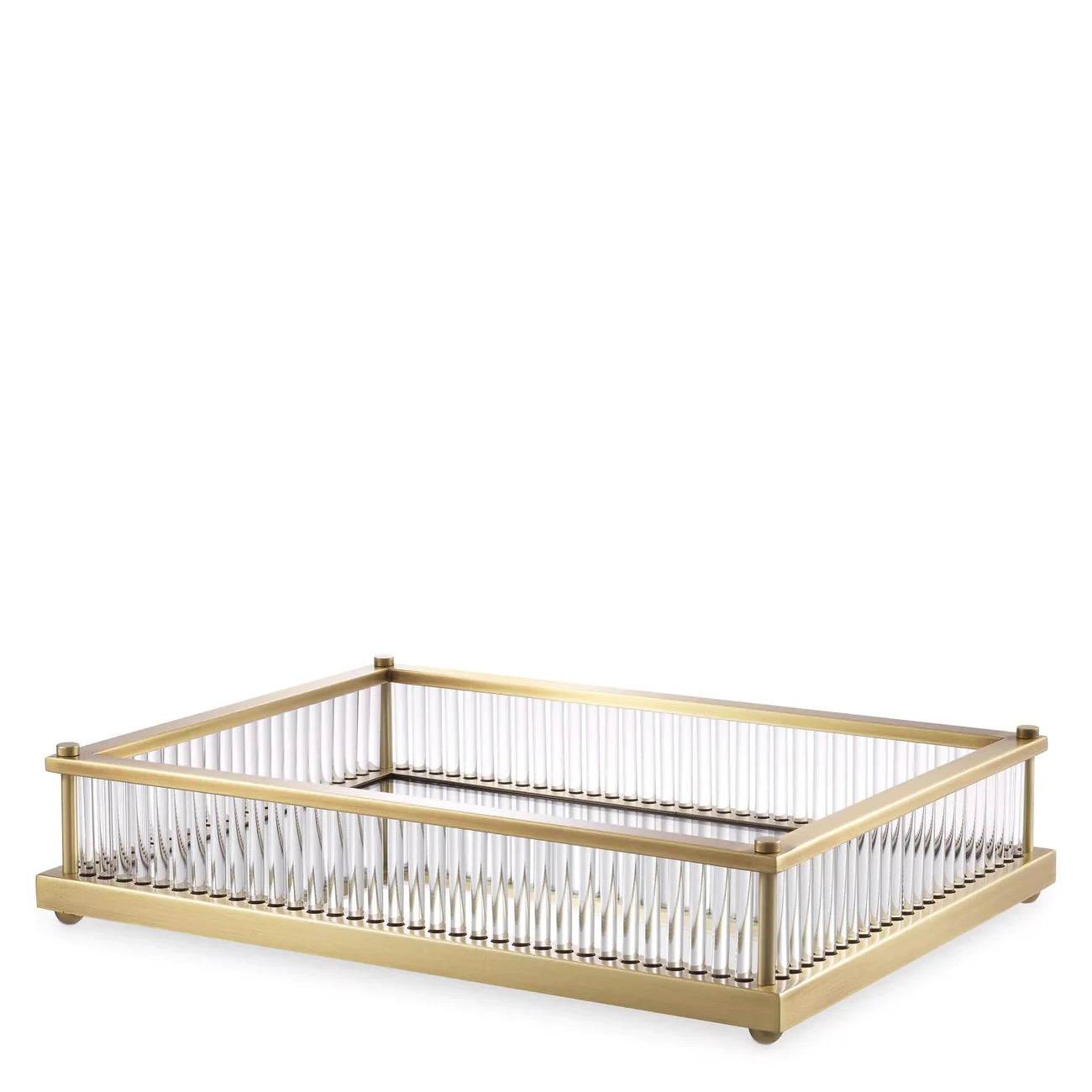 Tray Cora rectangular antique brass finish-Eichholtz-EICHHOLTZ-115720-Trays-1-France and Son