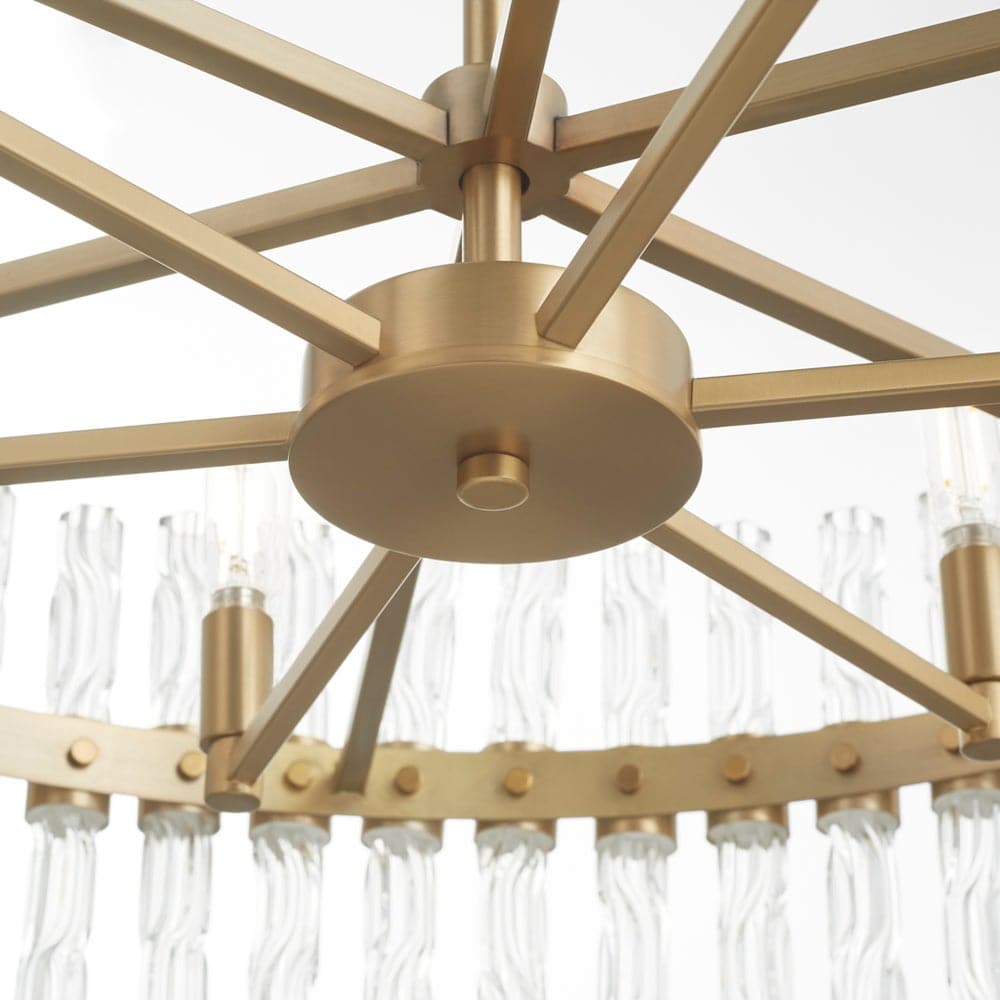 Nobel 6-Light Chandelier - Aged Brass-Cyan Design-CYAN-11627-Chandeliers-5-France and Son