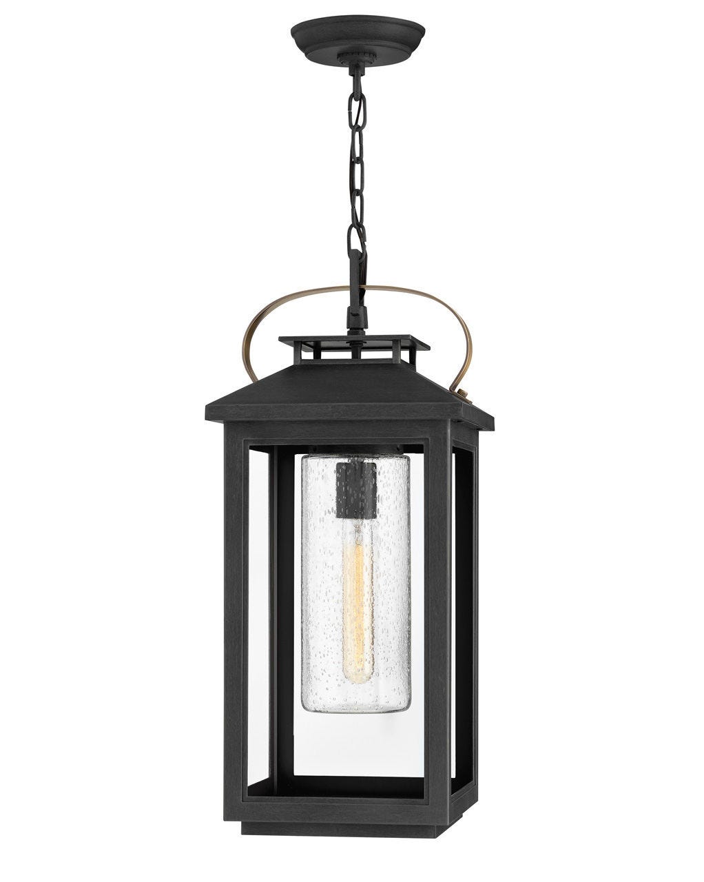 Atwater Medium Hanging Lantern-Hinkley Lighting-HINKLEY-1162BK-LL-lanternsLED-Black-3-France and Son