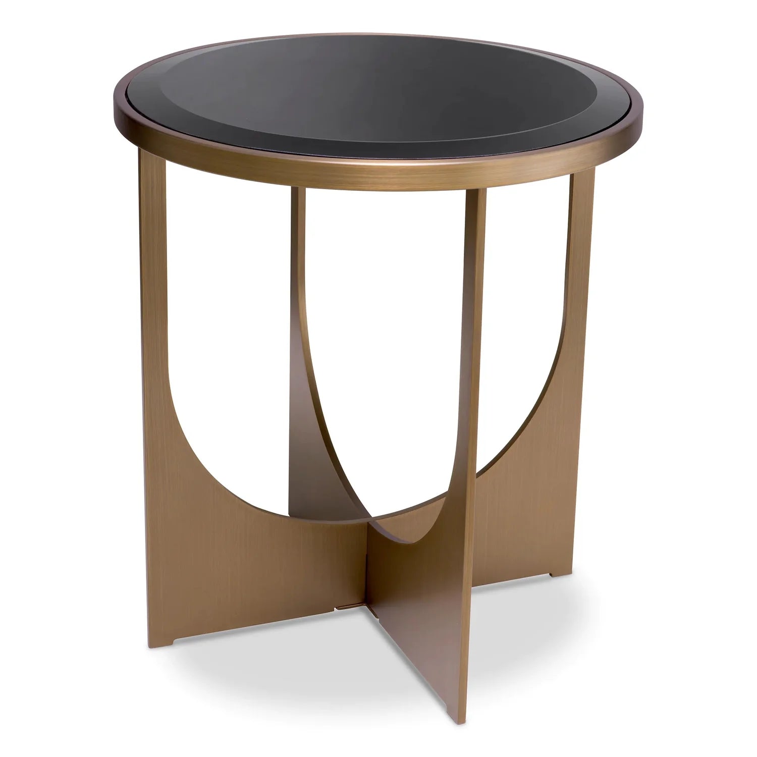 Side Table Elegance Brushed Brass Finish-Eichholtz-EICHHOLTZ-116475-Side Tables-1-France and Son